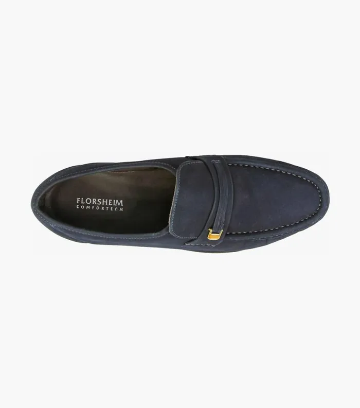 Men Riva Moc Toe Bit Loafer Indigo Florsheim Florsheim Comfortech