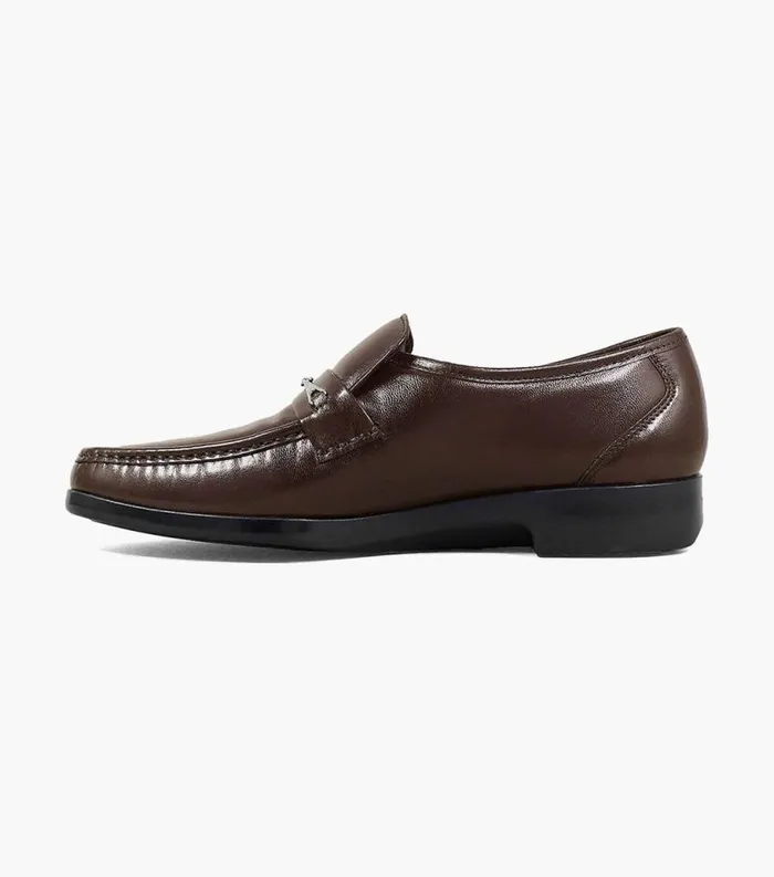 Men Rovito Moc Toe Bit Loafer Brown Florsheim Dress Shoes