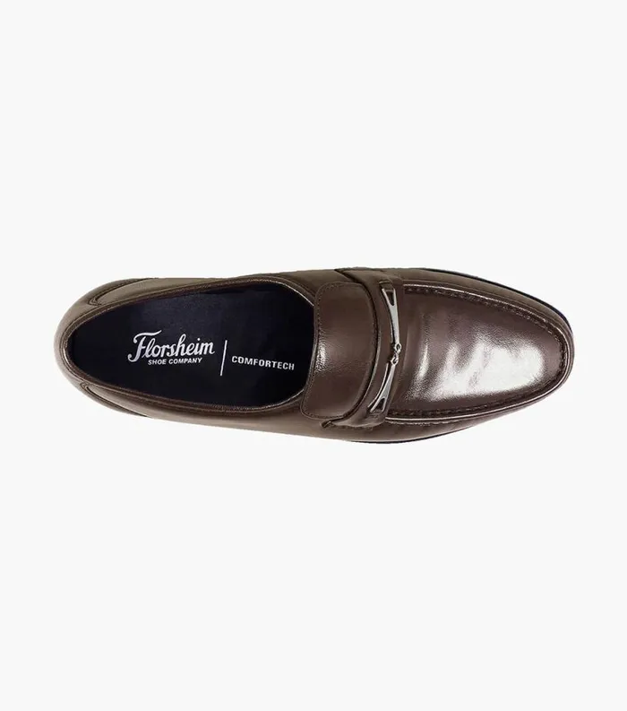 Men Rovito Moc Toe Bit Loafer Brown Florsheim Dress Shoes
