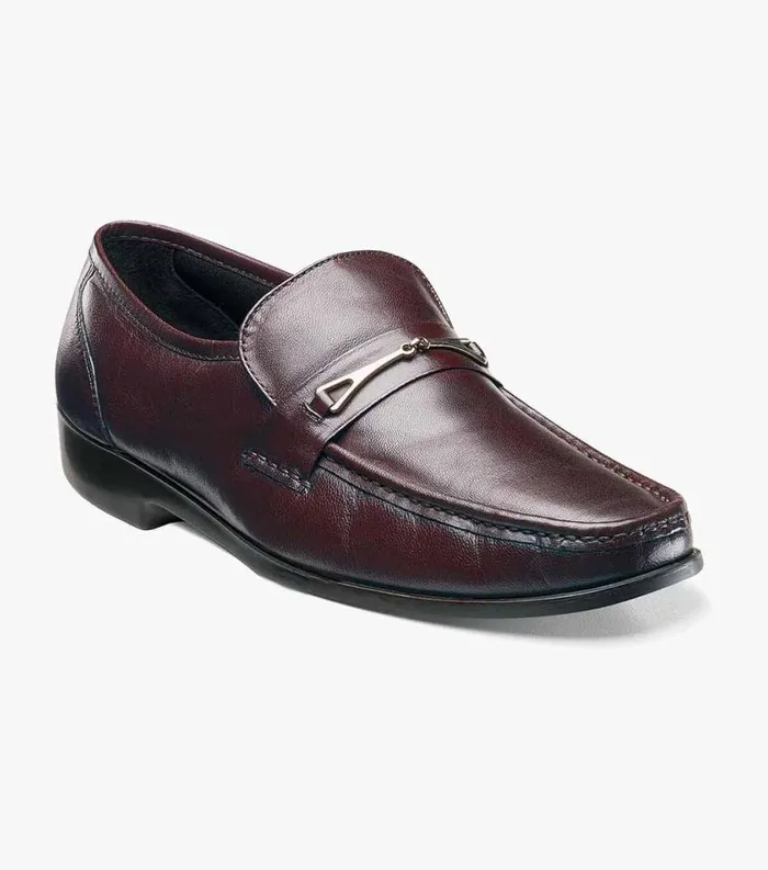 Men Rovito Moc Toe Bit Loafer Burgundy Florsheim Dress Shoes