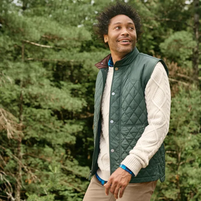 Men RT7 Quilted Vest Dark Pine Orvis Jackets