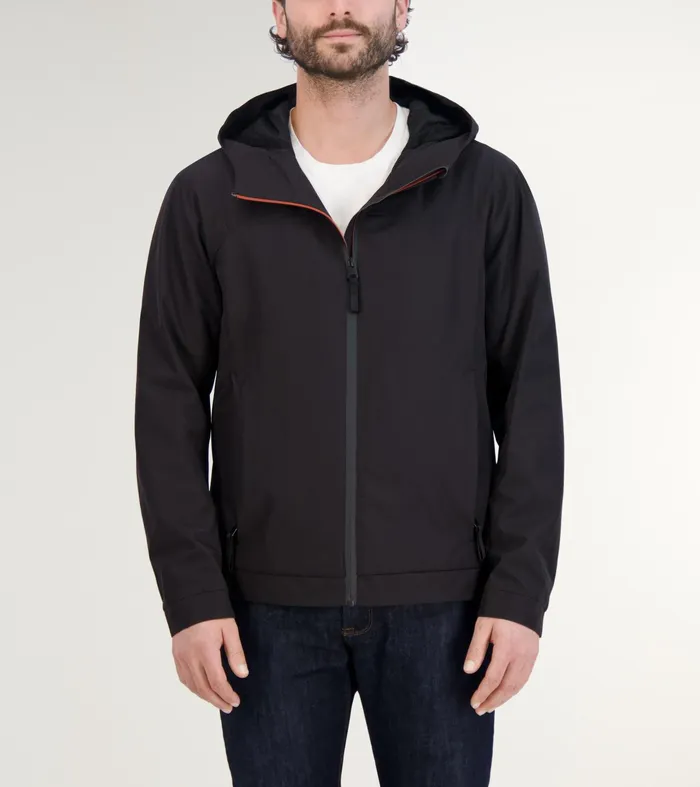Men Running Jacket Black Cole Haan Outerwear