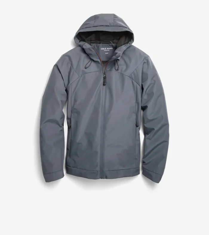 Men Running Jacket Gray Cole Haan Outerwear