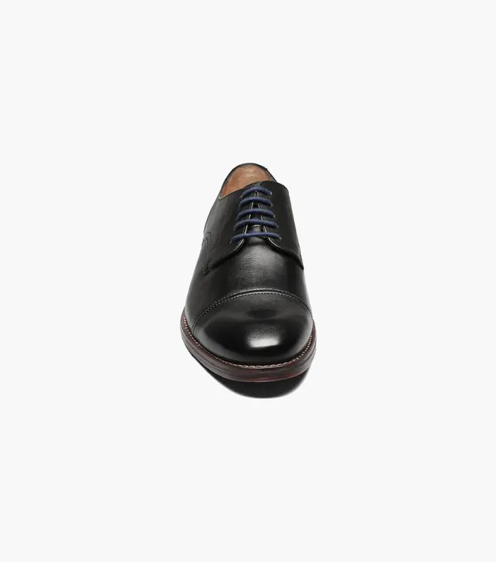 Men Salerno Cap Toe Oxford Black Florsheim Dress Shoes