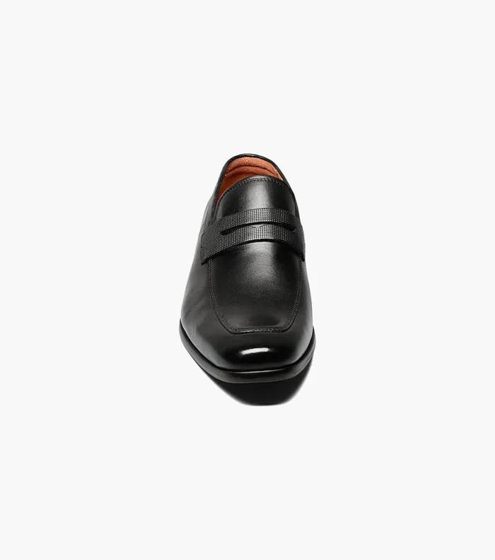 Men Scottsdale Moc Toe Penny Loafer Black Florsheim Dress Shoes