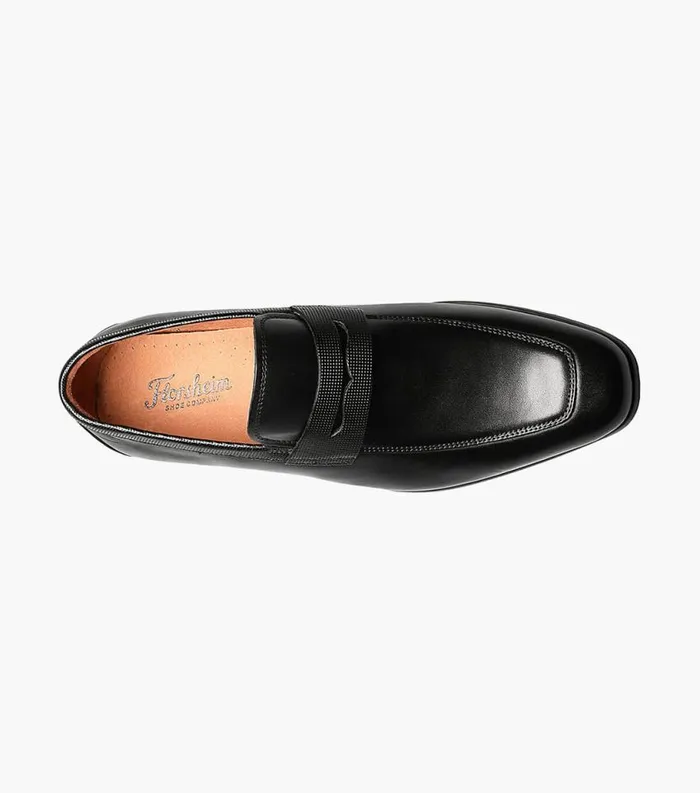Men Scottsdale Moc Toe Penny Loafer Black Florsheim Dress Shoes