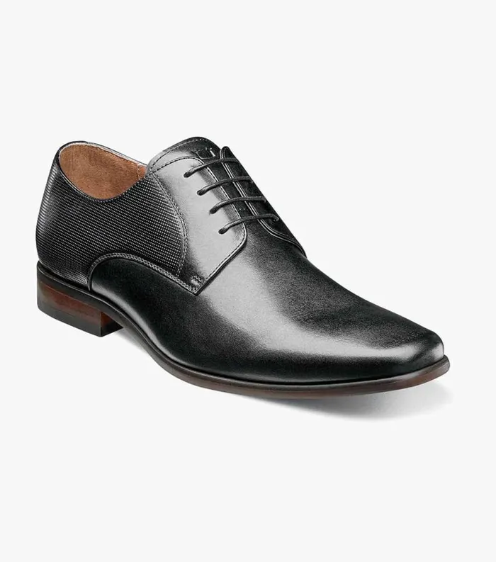Men Scottsdale Plain Toe Oxford Black Florsheim Dress Shoes