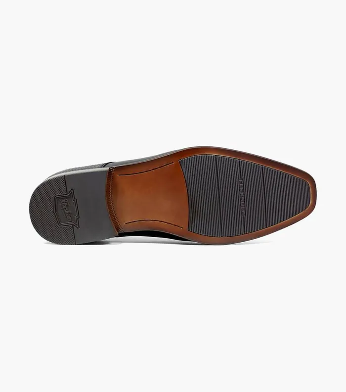 Men Scottsdale Plain Toe Oxford Black Florsheim Dress Shoes