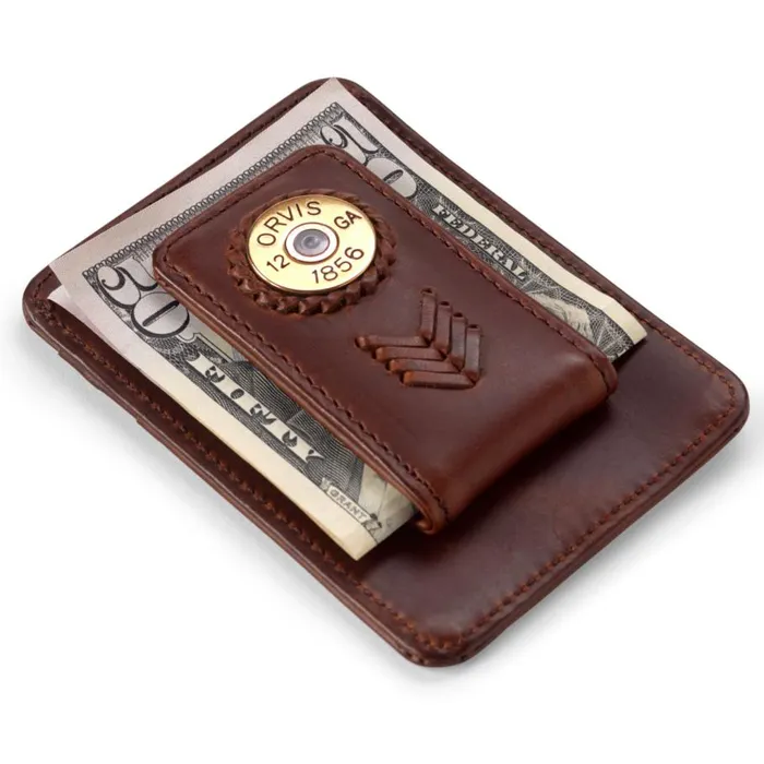 Men Shotshell Money Clip Brown Orvis Wallets