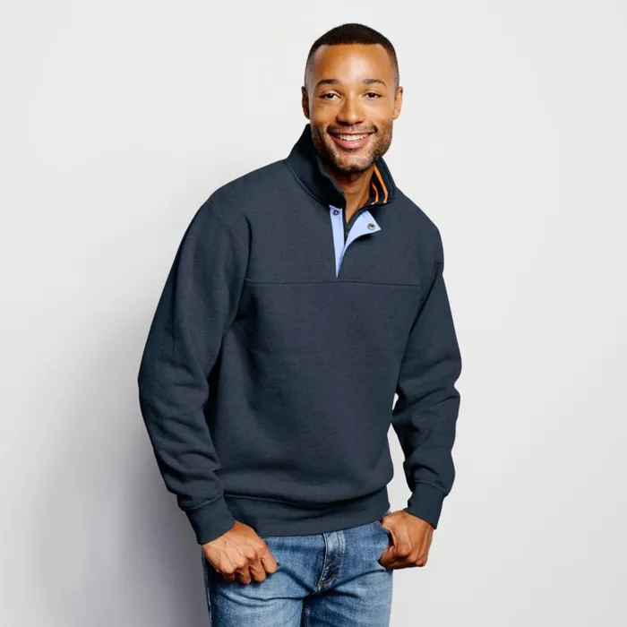 Men Signature QuarterZip Sweatshirt Dark Navy Orvis Sweatshirts