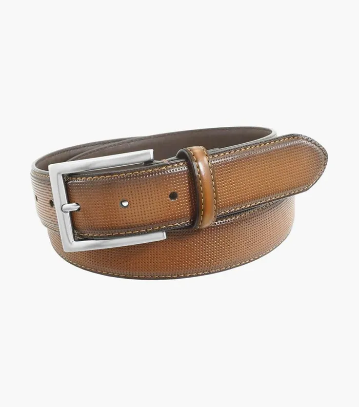 Men Sinclair Perf Leather Belt Cognac Florsheim Belts and Suspenders