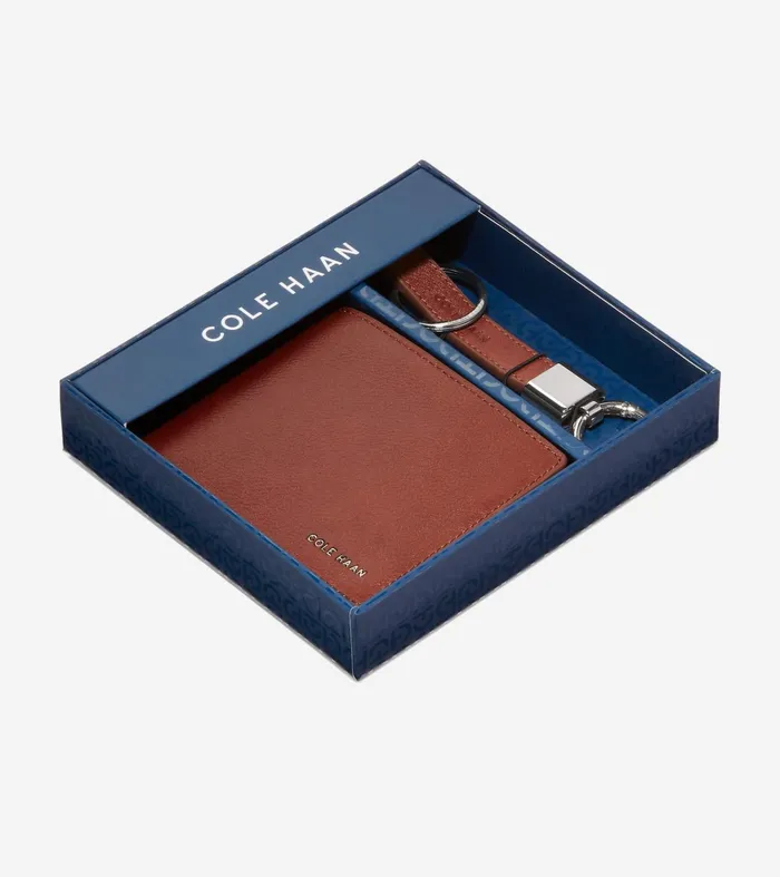 Men Slimfold With Valet Key Ring Tan Cole Haan Wallets