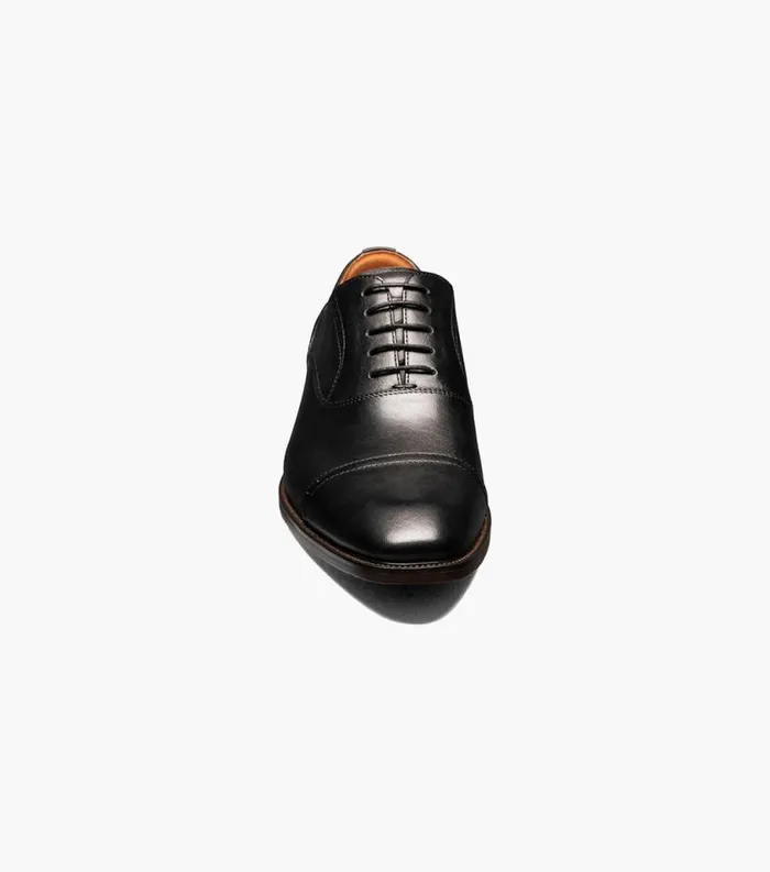 Men Sorrento Cap Toe Oxford Black Florsheim Dress Shoes