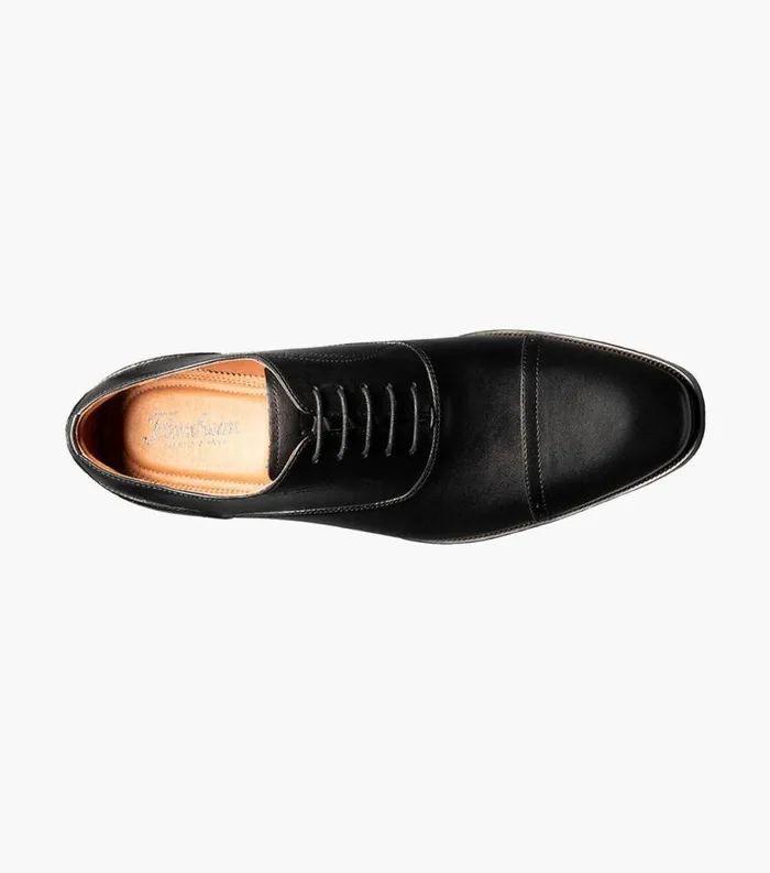 Men Sorrento Cap Toe Oxford Black Florsheim Dress Shoes