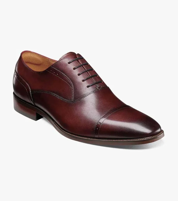 Men Sorrento Cap Toe Oxford Burgundy Florsheim Dress Shoes