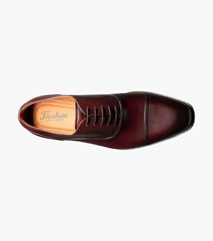 Men Sorrento Cap Toe Oxford Burgundy Florsheim Dress Shoes