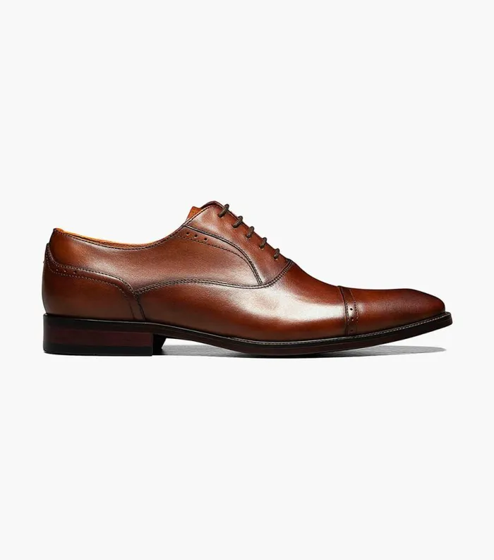 Men Sorrento Cap Toe Oxford Cognac Florsheim Dress Shoes