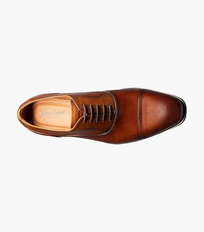 Men Sorrento Cap Toe Oxford Cognac Florsheim Dress Shoes