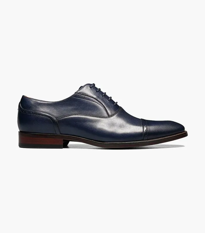 Men Sorrento Cap Toe Oxford Navy Florsheim Dress Shoes