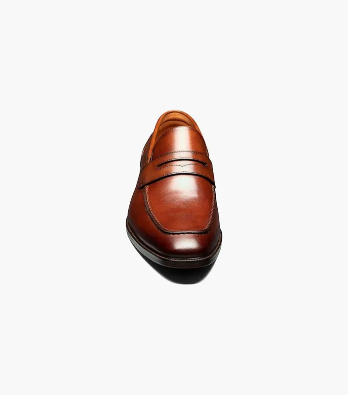 Men Sorrento Moc Toe Penny Loafer Cognac Florsheim Loafers and Slip Ons