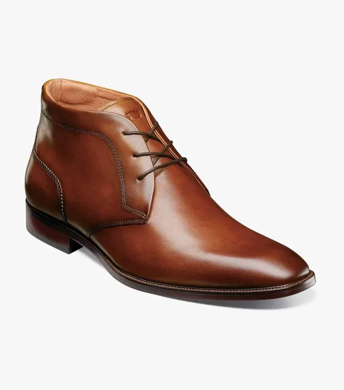 Men Sorrento Plain Toe Chukka Boot Cognac Florsheim Boots