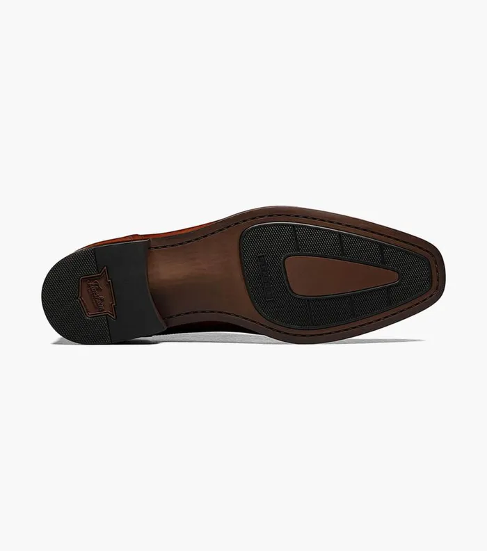 Men Sorrento Plain Toe Single Monk Strap Cognac Florsheim Dress Shoes