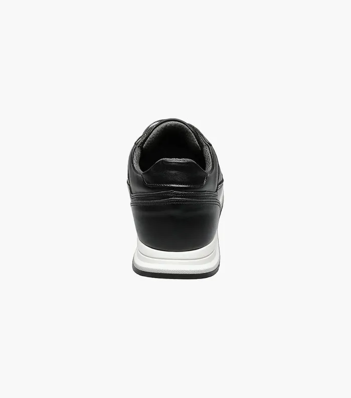 Men Space Moc Toe Lace Up Sneaker Black Florsheim Casual Shoes