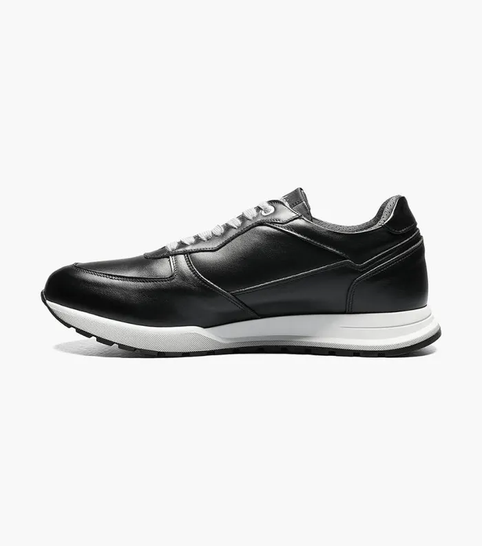 Men Space Moc Toe Lace Up Sneaker Black Florsheim Casual Shoes