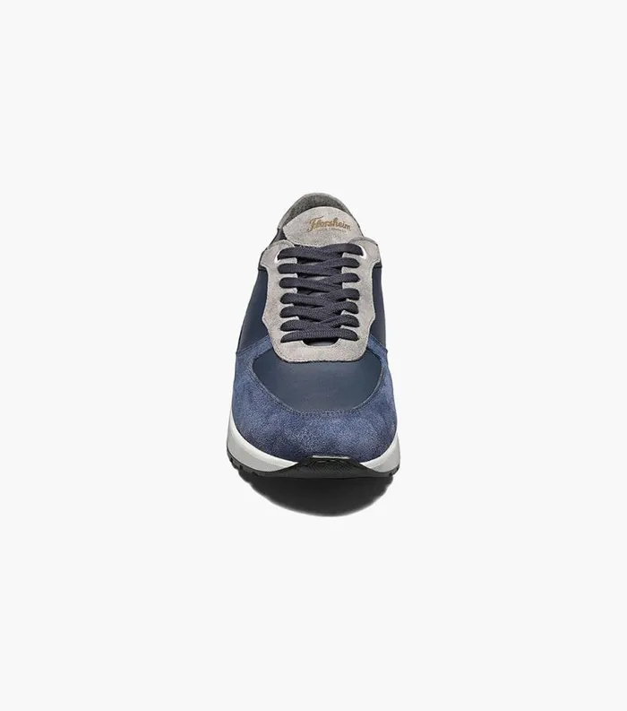 Men Space Moc Toe Lace Up Sneaker Blue Multi Florsheim Casual Shoes