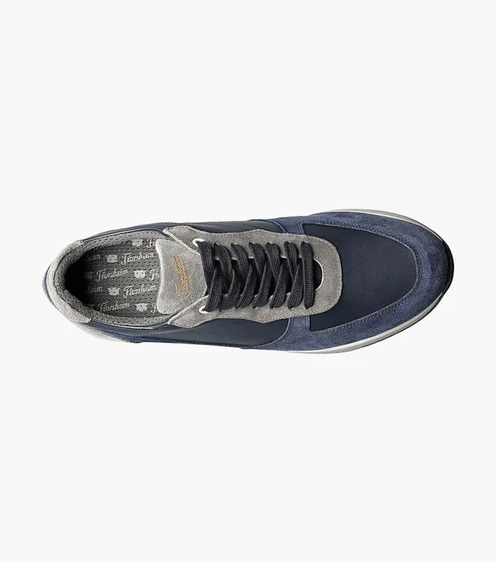 Men Space Moc Toe Lace Up Sneaker Blue Multi Florsheim Casual Shoes