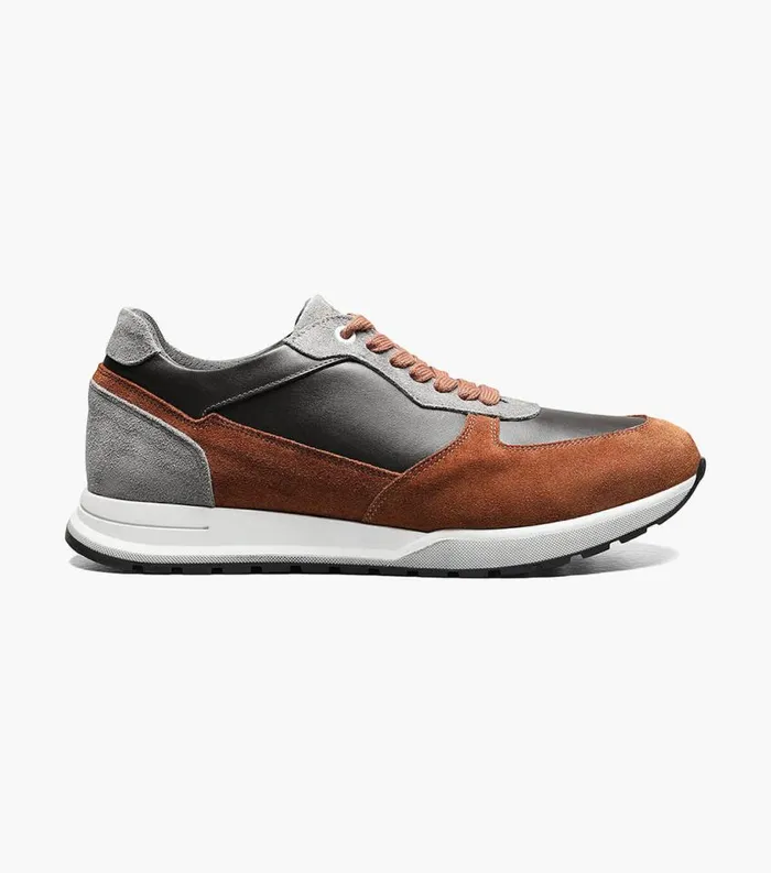 Men Space Moc Toe Lace Up Sneaker Tobacco Multi Florsheim Casual Shoes