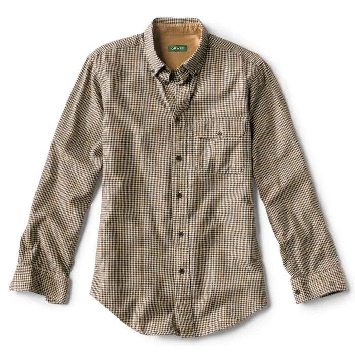 Men Spencer Houndstooth Pure Cotton Shirt Tannavy Orvis Shirts