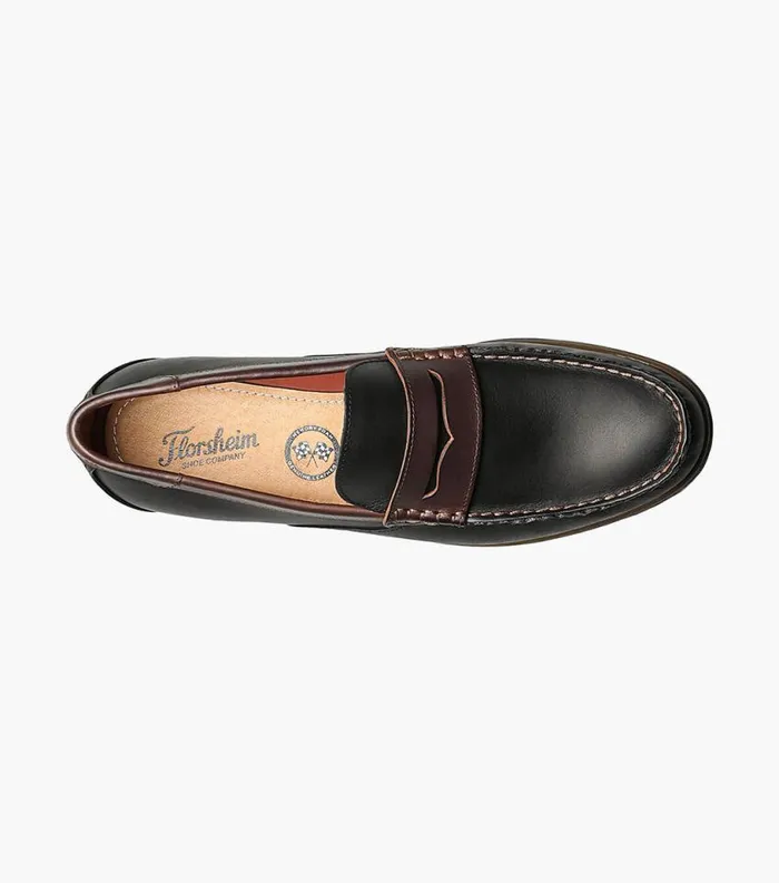 Men Sportster Moc Toe Penny Driver Black Multi Florsheim Casual Shoes