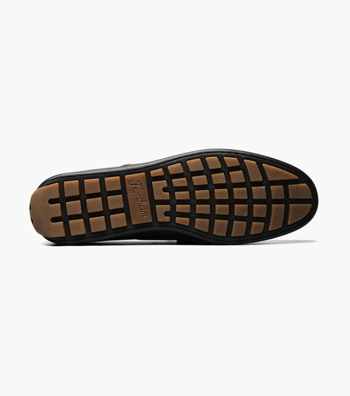 Men Sportster Moc Toe Penny Driver Black Multi Florsheim Casual Shoes