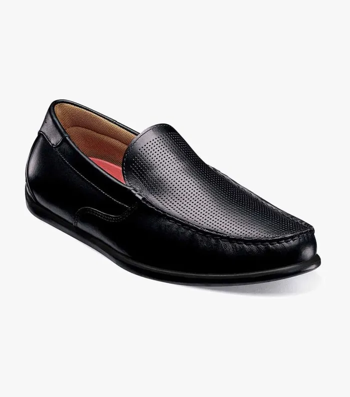 Men Sportster Moc Toe Venetian Driver Black Florsheim Casual Shoes