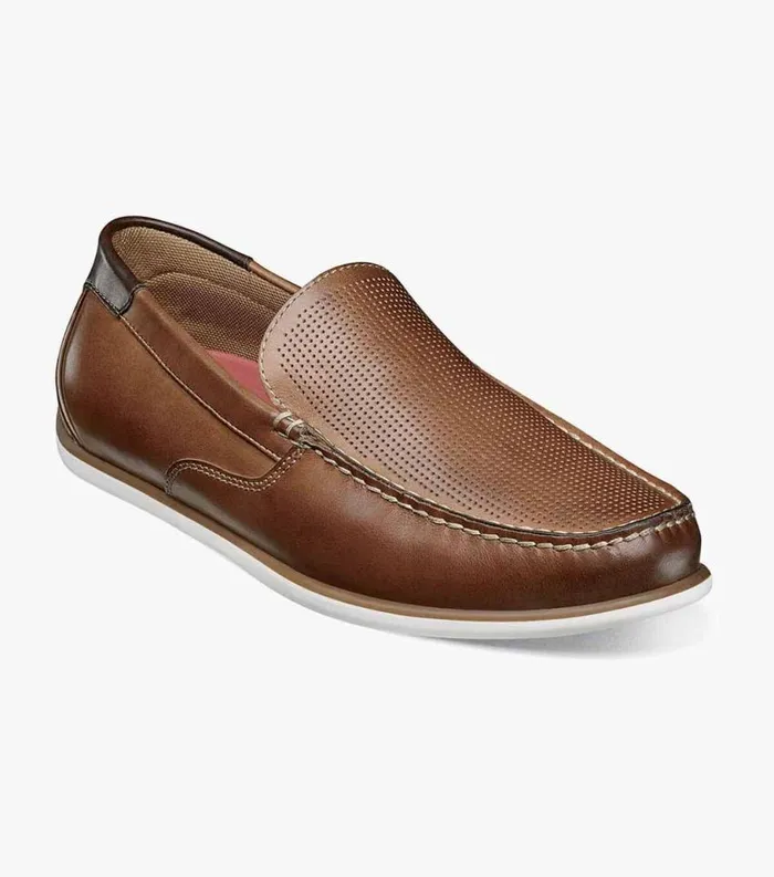 Men Sportster Moc Toe Venetian Driver Cognac Florsheim Casual Shoes