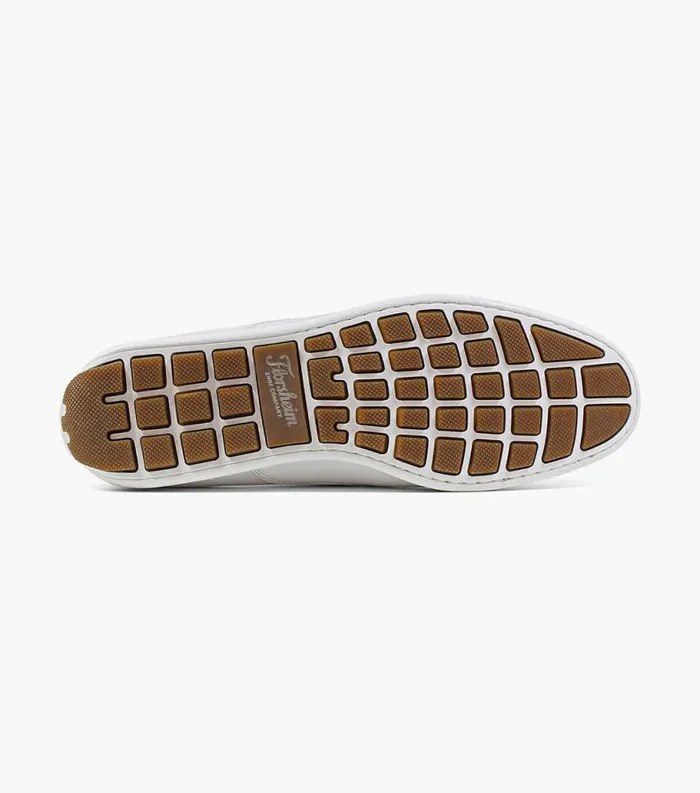 Men Sportster Moc Toe Venetian Driver White Florsheim Casual Shoes