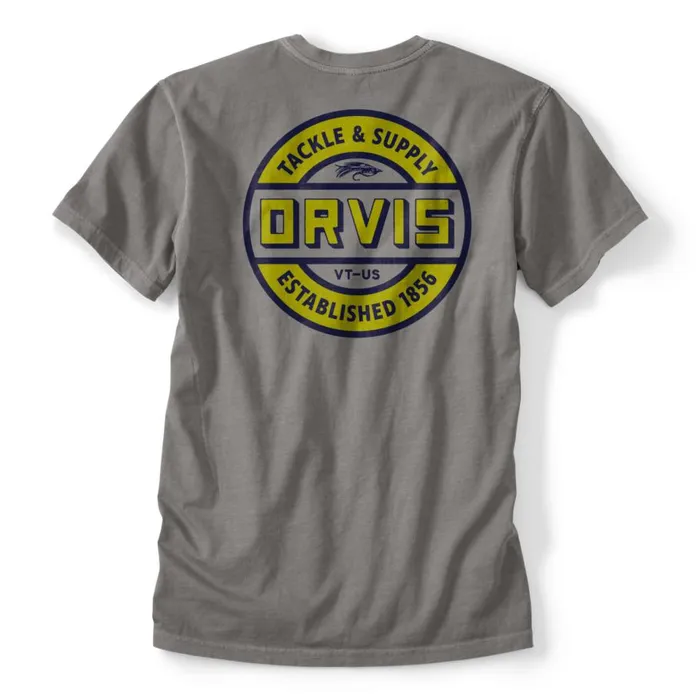 Men Tackle And Supply Badge TShirt Titanium Orvis Shirts