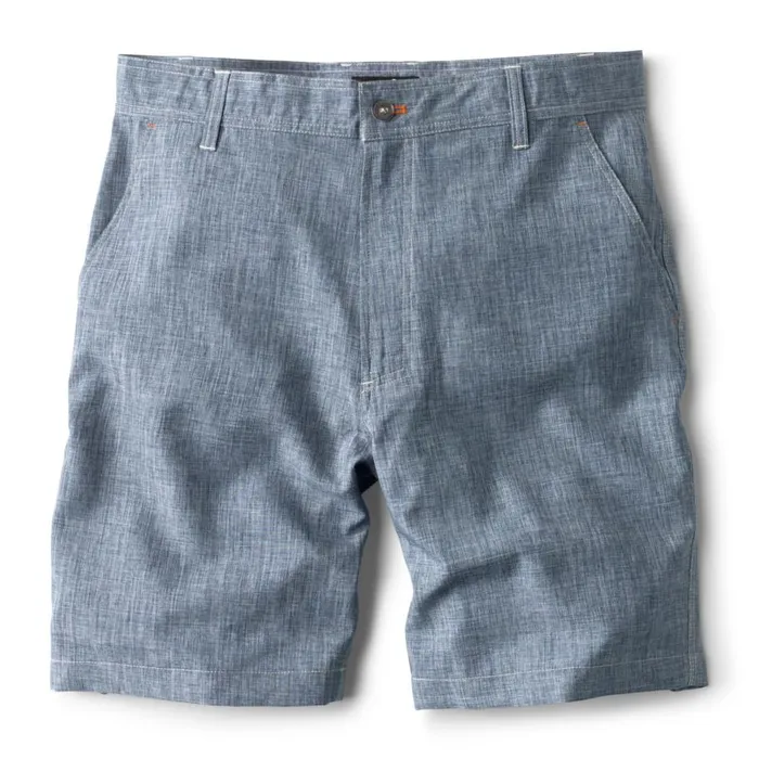 Men Tech Chambray Shorts Blue Chambray Orvis Shorts