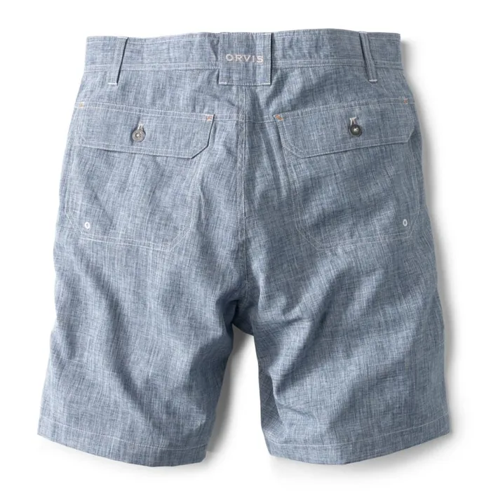 Men Tech Chambray Shorts Blue Chambray Orvis Shorts