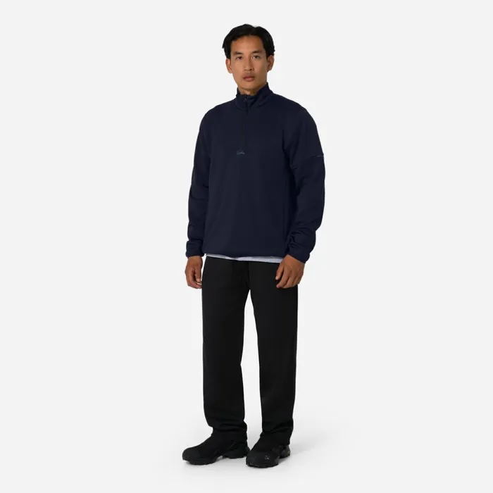Men Tech Fleece Half Zip Blackgreynight Sky Pageant Blue Rapha Hoodies and Sweatshirts