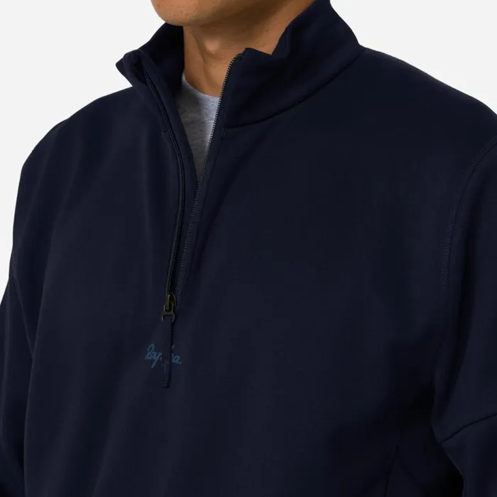 Men Tech Fleece Half Zip Blackgreynight Sky Pageant Blue Rapha Hoodies and Sweatshirts