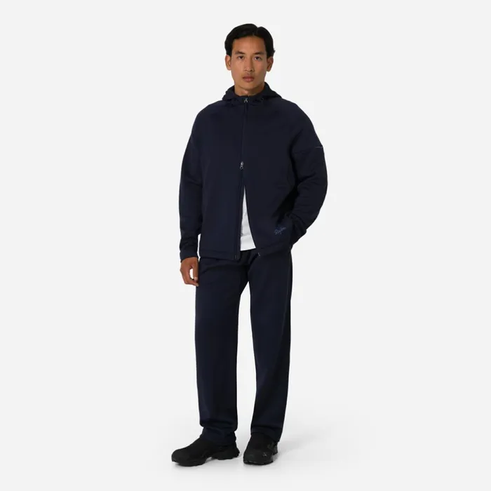 Men Tech Fleece Zip Hoodie Blackgreynight Sky Pageant Blue Rapha Hoodies and Sweatshirts