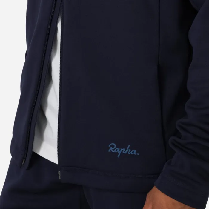 Men Tech Fleece Zip Hoodie Blackgreynight Sky Pageant Blue Rapha Hoodies and Sweatshirts