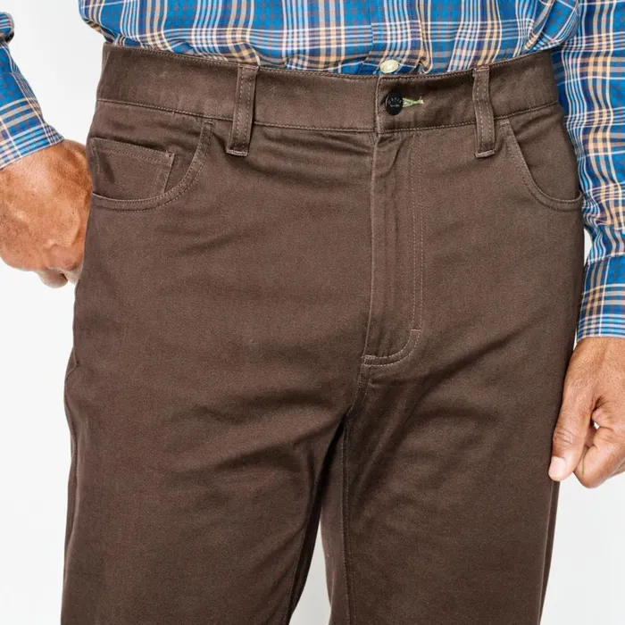 Men Tech Moleskin Chinos Dark Vicuna Orvis Pants