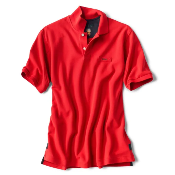 Men The Orvis Signature Polo Shirt Cardinal Orvis Shirts