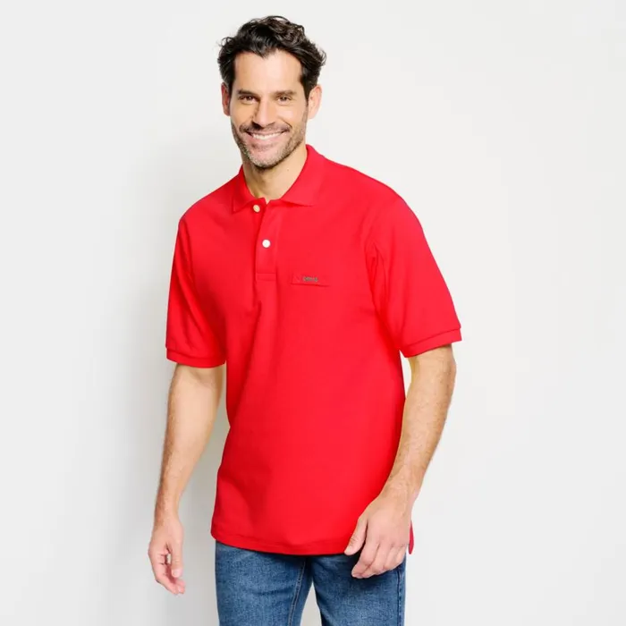 Men The Orvis Signature Polo Shirt Cardinal Orvis Shirts