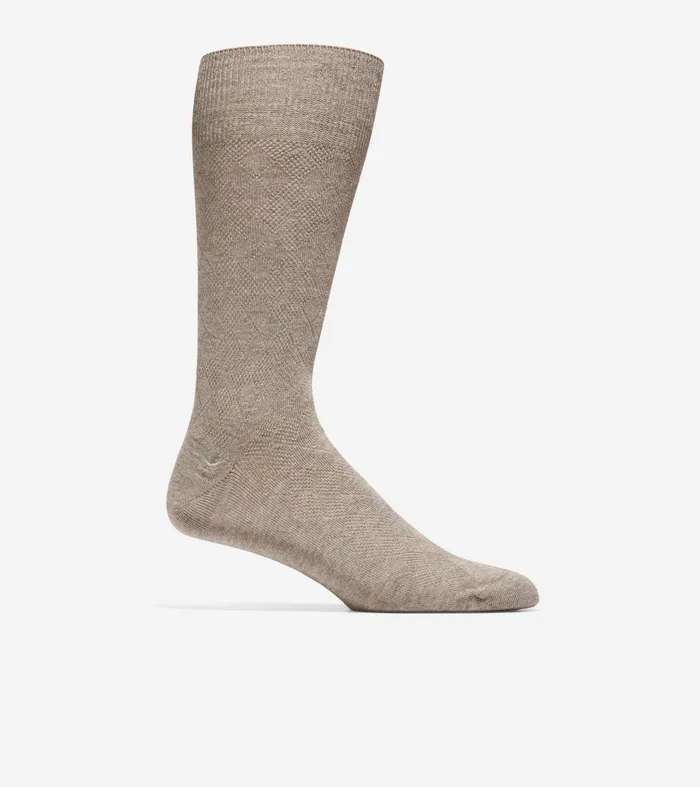 Men Tonal Argyle Crew Socks Brown Heather Cole Haan Socks