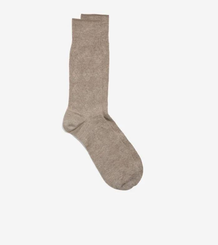 Men Tonal Argyle Crew Socks Brown Heather Cole Haan Socks