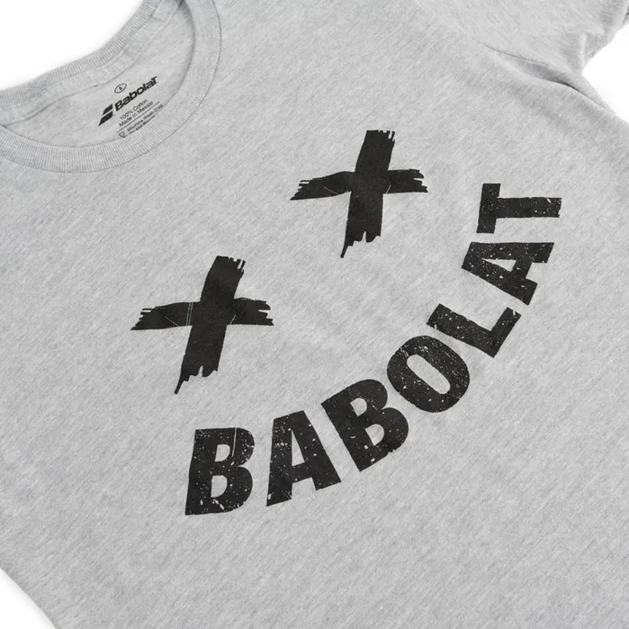 Men Tops Babolat Babolat Smile Tee Heather Grey